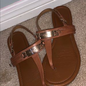 Brown coach sandals